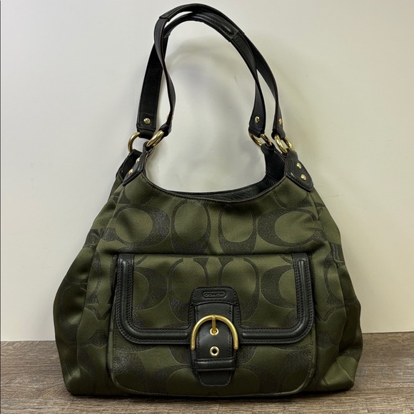 Coach Campbell Army Green Hobo Shoulder Bag F26245 - Picture 1 of 14